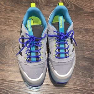 Lime, aqua, & indigo